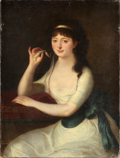 Retrato de la aristócrata genovesa Luigia Pallavicini (1772-1841) Marquesa y musa de poetas Pintura anónima. Siglo XIX. Génova, Galleria d