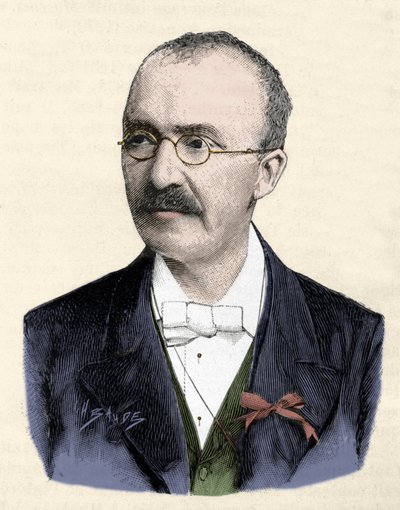 Retrato del arqueólogo alemán Heinrich (Henri) Schliemann (1822-1890) de Unknown artist