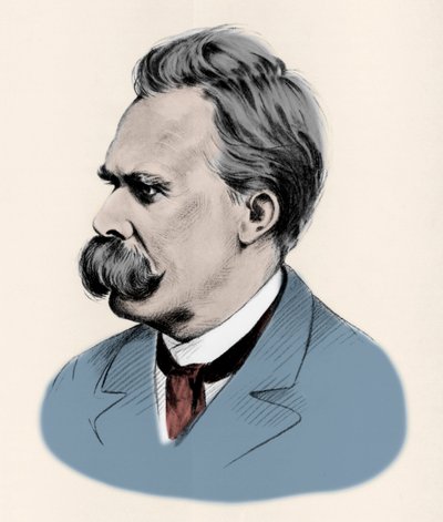Retrato del filósofo alemán Friedrich Nietzsche (1844-1900). de Unknown artist