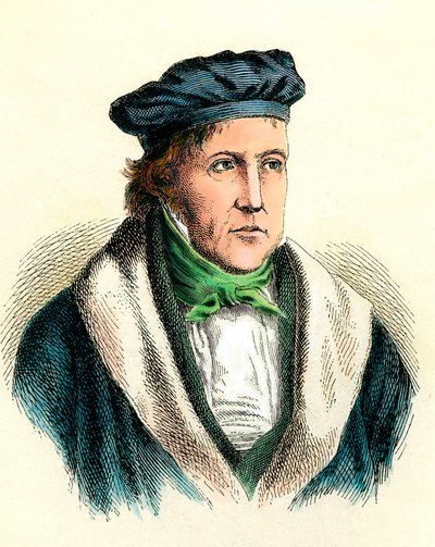 Retrato del filósofo alemán Georg Wilhelm Friedrich Hegel (1770-1831) de Unknown artist