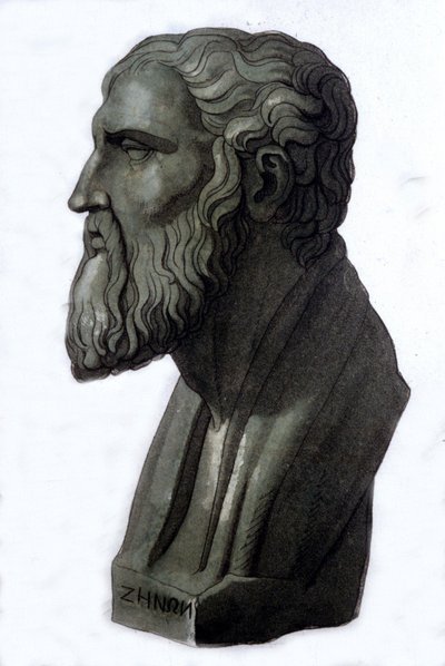 Retrato del filósofo griego Zenón de Elea (495 a.C. - 430 a.C.). de Unknown artist