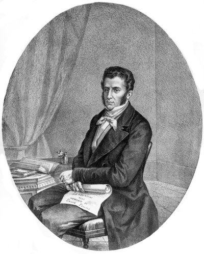 Retrato del patriota y músico Piero Maroncelli de Unknown artist
