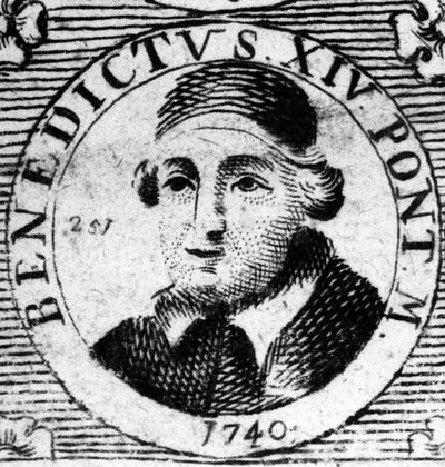 Retrato del Papa Benedicto XIV (1675-1758) de Unknown artist