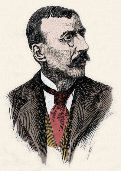 Retrato del escritor y diplomático portugués José Maria de Eça de Queirós (1845-1900). Grabado del siglo XIX de Unknown artist