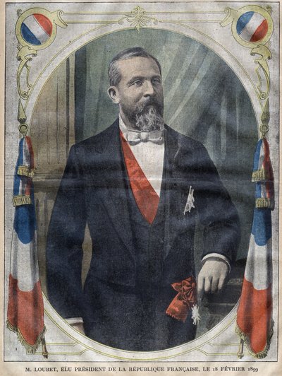 Retrato del Presidente de la República Francesa Emile Loubet (1838-1929) - grabado en 