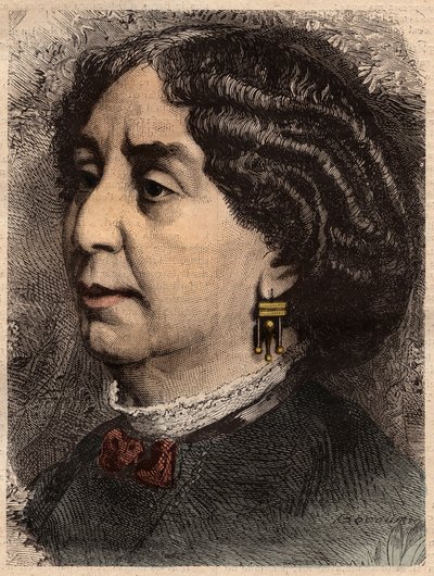 Retrato de la escritora George Sand (1804-1876) Aurore Dupin, Baronesa Dudevant de Unknown artist