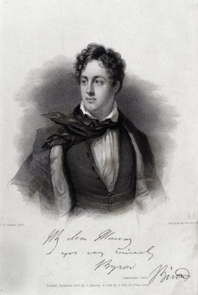 Retrato del poeta George Gordon Byron (1788-1824). de Unknown artist