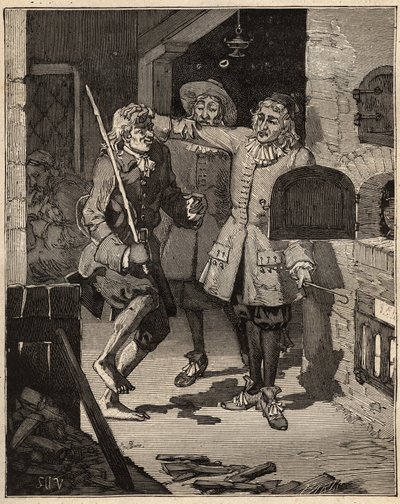 Cerámica: pipa de tierra. El inglés John Astbury (1688-1743) llegó a la casa de los hermanos John Philip y David Elers para robarles el secreto de la nueva loza blanca. Grabado de 1885 en “Les arts et metiers illustres” de Adolphe BITARD. de Unknown artist