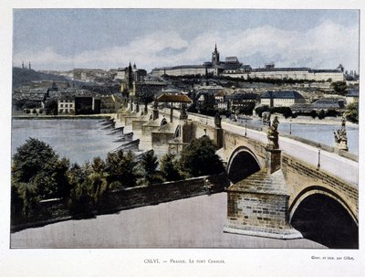Praga, Puente de Carlos, finales del siglo XIX de Unknown artist