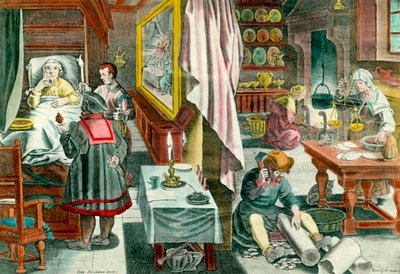 Preparación y administración de medicamentos a base de guano contra la sífilis venérea de Unknown artist