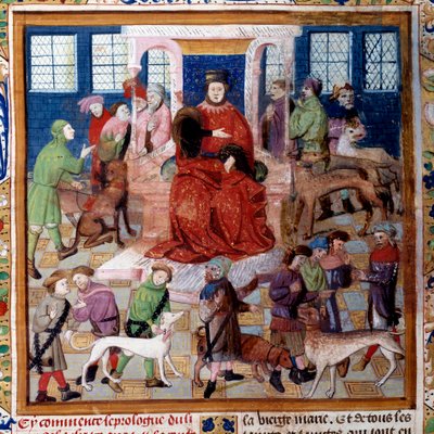 Presentación de los perros al Conde de Foix de Unknown artist