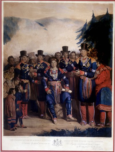 Presentación de la tribu Huron recién elegida de Unknown artist