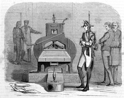 Impresión de prensa en 1818. de Unknown artist