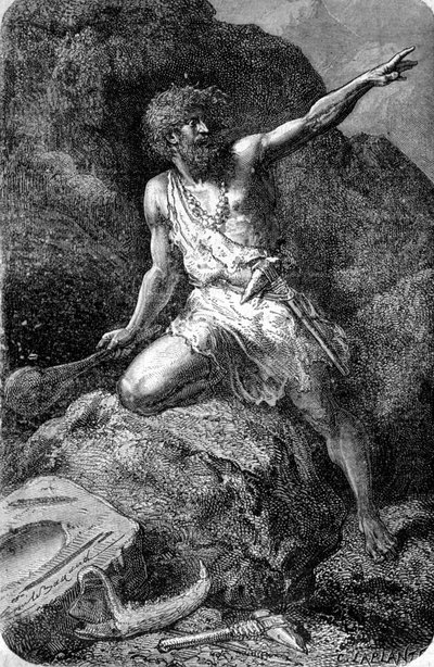 Hombre primitivo de la Edad del Reno (Paleolítico Superior) de Unknown artist