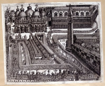 Procesión en Venecia en el siglo XVII de Unknown artist