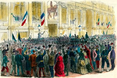 Proclamación de la Tercera República en el Ayuntamiento de París el 4 de septiembre de Unknown artist