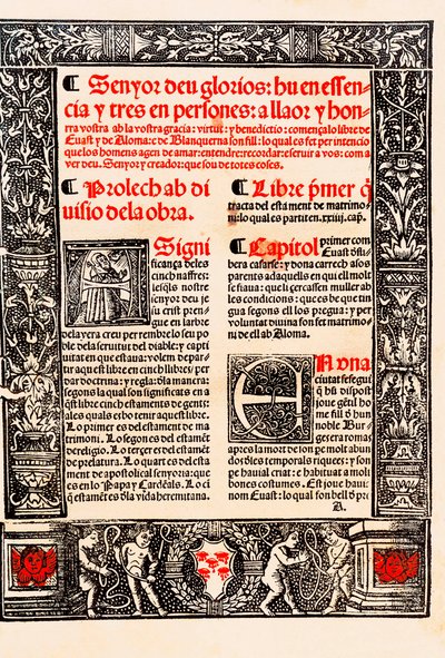 Prólogo de "Blanquerna" de Ramón Llull, filósofo, teólogo y poeta catalán (1235-1315) de Unknown artist