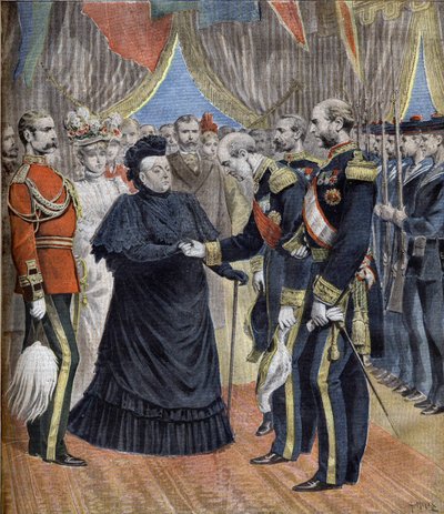La llegada de la Reina Victoria a Cherburgo en 1897 de Unknown artist