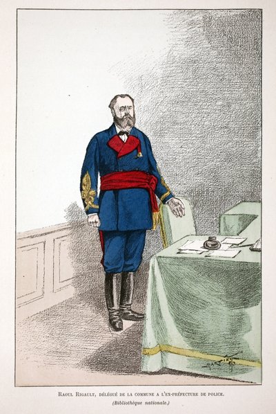 Raoul Rigault (1846-1871), delegado de la Comuna en la antigua prefectura de policía de Unknown artist