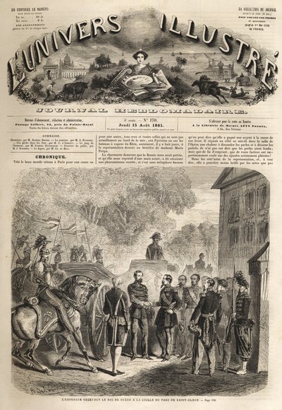 Recepción de Carlos XV (Carl XV) de Unknown artist