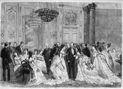 Recepción del Presidente de la República Adolphe Thiers en el Palacio del Elíseo. Grabado en “L
