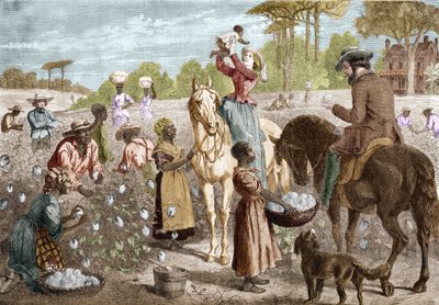 Algodón reciclado de una casa en el sur de los Estados Unidos en 1864. de Unknown artist