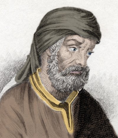 Representación de Quinto Septimio Florente Tertuliano conocido como Tertuliano (ca. 150/160- ca. 230/240) teólogo y padre de la Iglesia. Grabado del siglo XIX. de Unknown artist