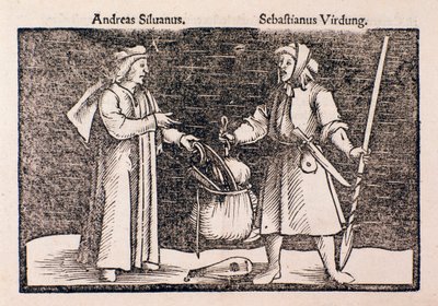 Representación de Sebastian Virdung (grabado) de Unknown artist
