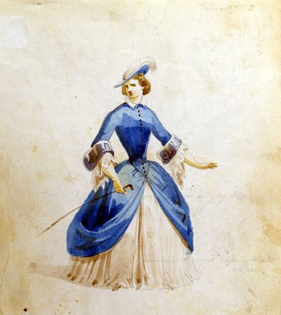 Representación de Violetta en la ópera “La Traviata” de Giuseppe Verdi. 1855 de Unknown artist