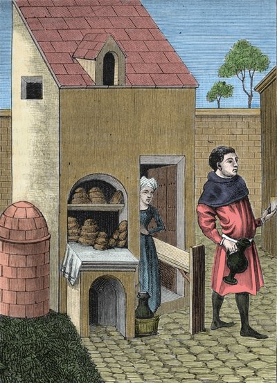 Representación de un panadero en el siglo XV de Unknown artist