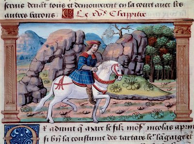 Representación del navegante veneciano Marco Polo (1254-1324) a caballo de Unknown artist