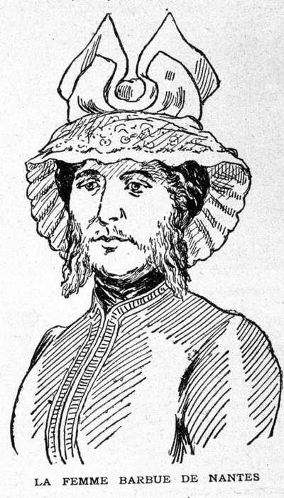 Representación de la mujer barbuda de Nantes. de Unknown artist