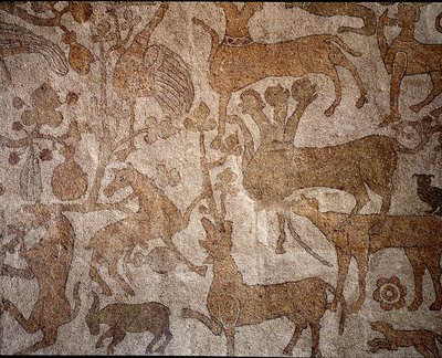 Representación de la fauna india imaginaria simbolizando las hazañas de Alejandro Magno (356-323 a.C.), Rey de Macedonia durante la conquista de la India de Unknown artist