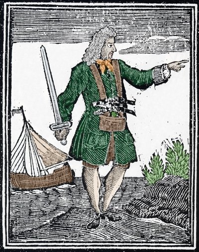 Representación del pirata Charles Vane de Unknown artist