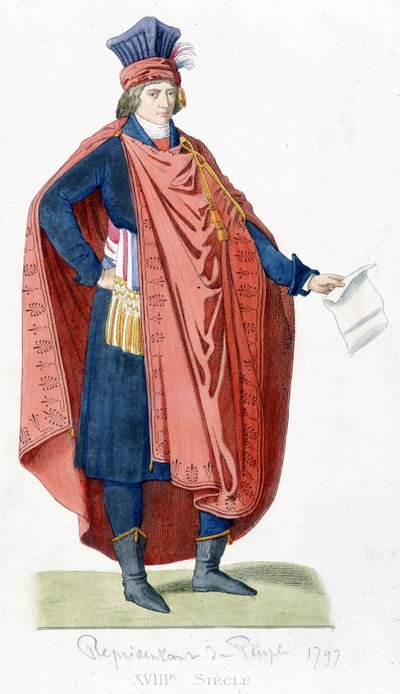 Representante del pueblo durante la Revolución Francesa de 1792 de Unknown artist