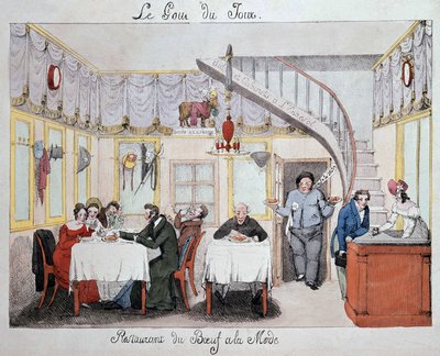 Restaurante Hall "Beef in Fashion" v. 1820 de Unknown artist