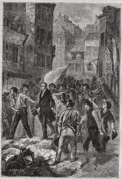 Revuelta de los canuts en Lyon en 1831 - Louis Bouvier-Dumolart (Dumolard) prefecto y diputado lionés liberado de Unknown artist