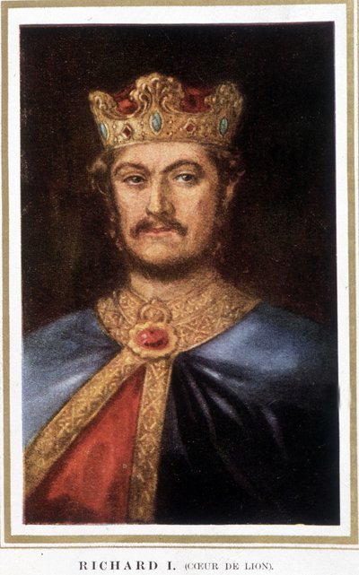 Ricardo I Corazón de León - de un grabado del Museo Británico de Unknown artist