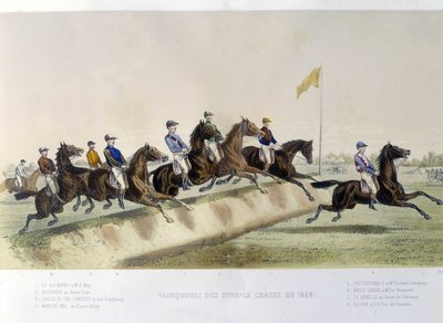 Equitación: ganadores del Steeple - en “el Centauro” de Unknown artist