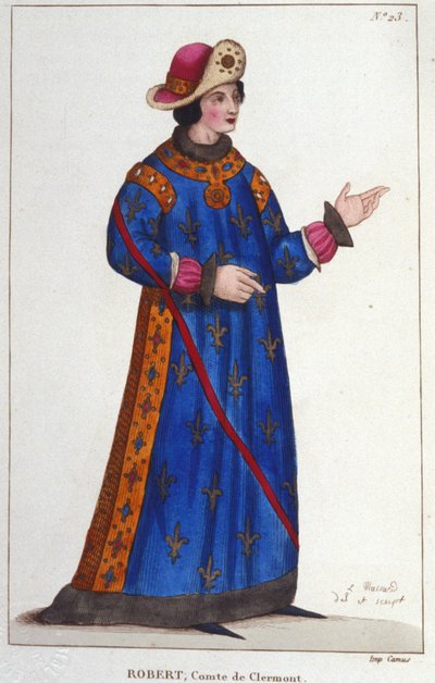 Roberto de Francia, Conde de Clermont (1256-1318). Príncipe capeto. de Unknown artist