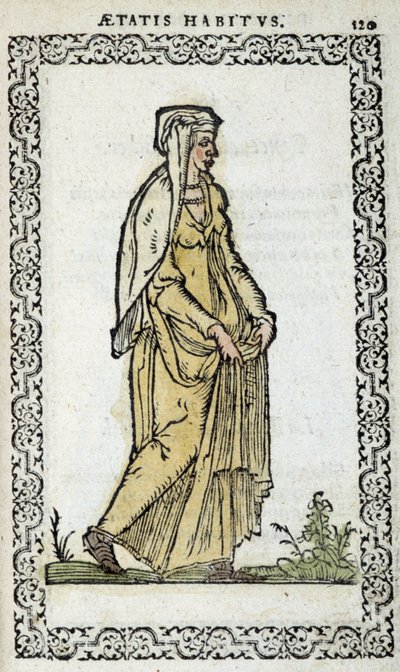 Mujer romana - en "Habits et effigies" de Jean Slupérino de Unknown artist