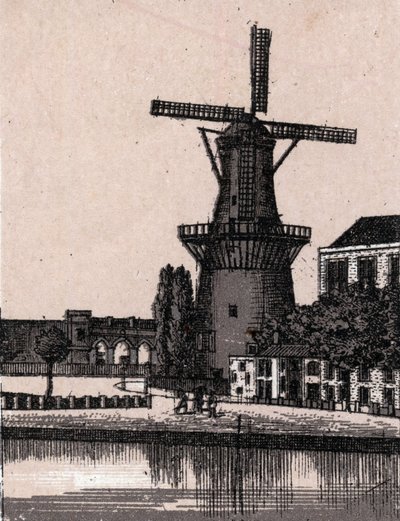 Róterdam, Holanda: Molino de viento holandés. en "El mundo ilustra 168 vistas" Sin fecha (finales del siglo XIX) de Unknown artist