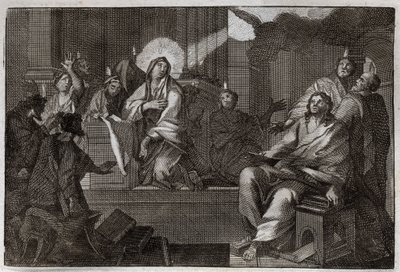 Biblia de Royaumont, Nuevo Testamento: Pentecostés. El Espíritu Santo desciende sobre la Virgen María y los Apóstoles. Ilustración de 1811 de Unknown artist