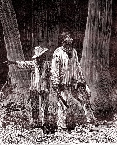 Cazadores de caucho perdidos en la selva brasileña de Unknown artist