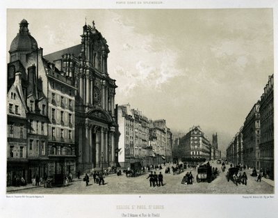 Rue Saint-Antoine y de Rivoli, iglesias Saint-Paul y Saint-Louis de Unknown artist