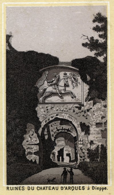 Ruinas del Castillo de Arques en Dieppe (Sena Marítimo) de Unknown artist