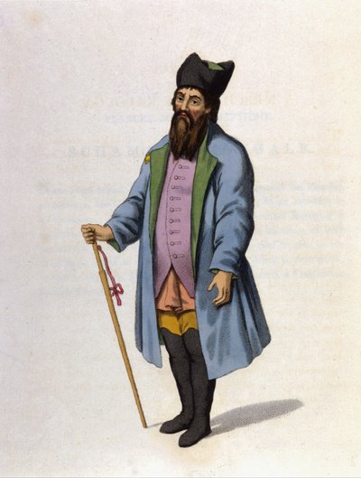 Comerciante ruso de Kaluga. Grabado de 1802 de Unknown artist