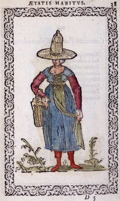 Mujer rústica de Bresse - en “Habits et effigies” por Jean Sulperius de Unknown artist