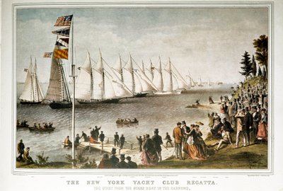 Regata de veleros en el club náutico de Nueva York en 1844 de Unknown artist