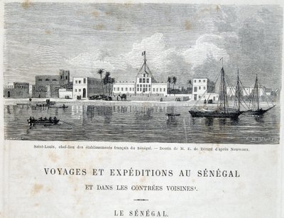 Saint-Louis, capital de los establecimientos franceses en Senegal - en 